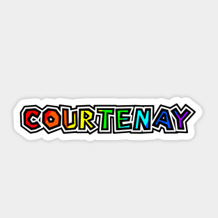 City of Courtenay BC - Rainbow Text Design - Colourful Name Gift - Courtenay Sticker